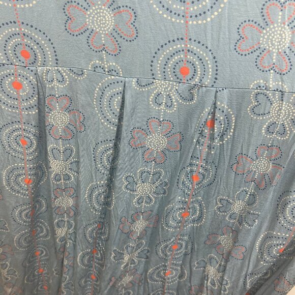 Gudrun Sjoden Blue red Floral Patterned Long Dress XL - Picture 4 of 9